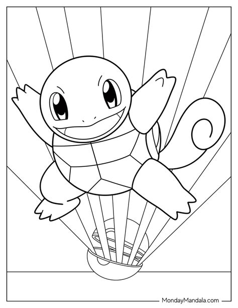 squirtle coloring page|Squirtle Coloring Pages (Free Printable PDF)